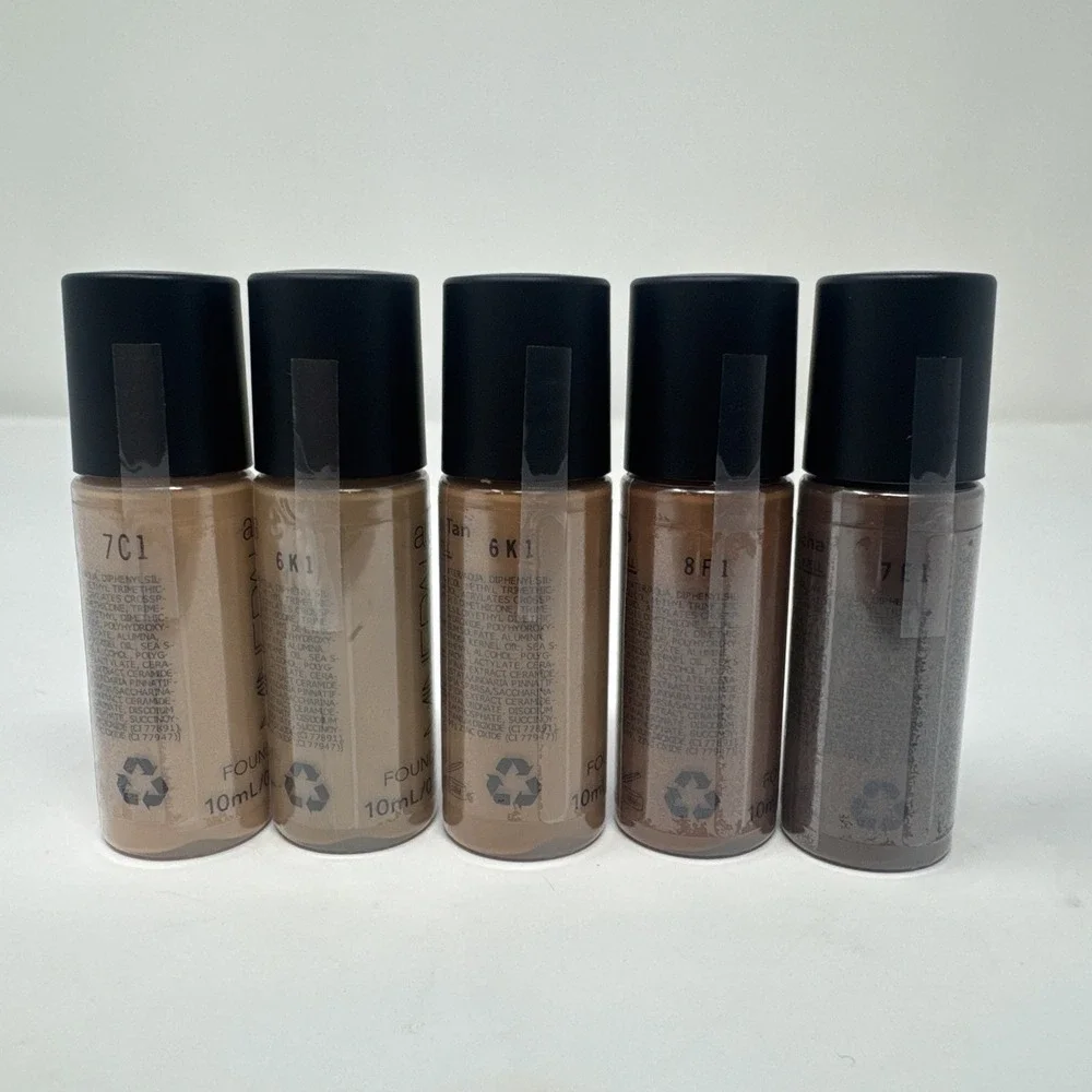 5 Pack Mineral Air Foundation  Starter Kit - Porcelain, Medium, Tan, Deep, Mocha